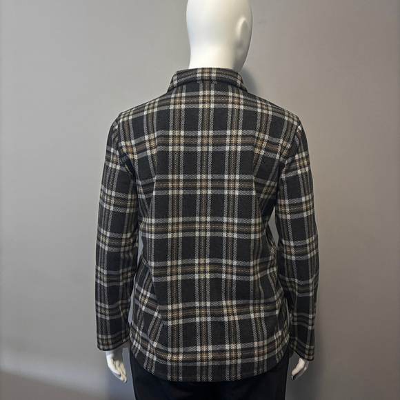 Tommy Hilfiger Women's Large Collared Dark Hillside Plaid Shirt Jacket NWT - Picture 3 of 4